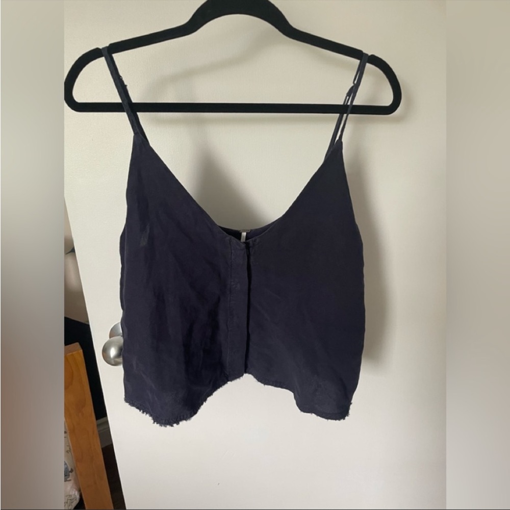 Young Fabulous & Broke blue cropped tank top.